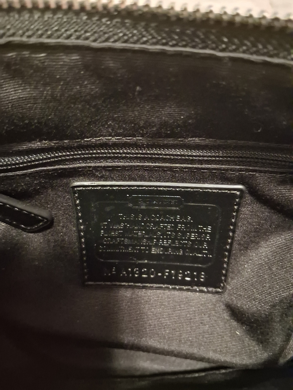 Coach Black and Gray Signature Canvas Shoulder Bag - Picture 5 of 6